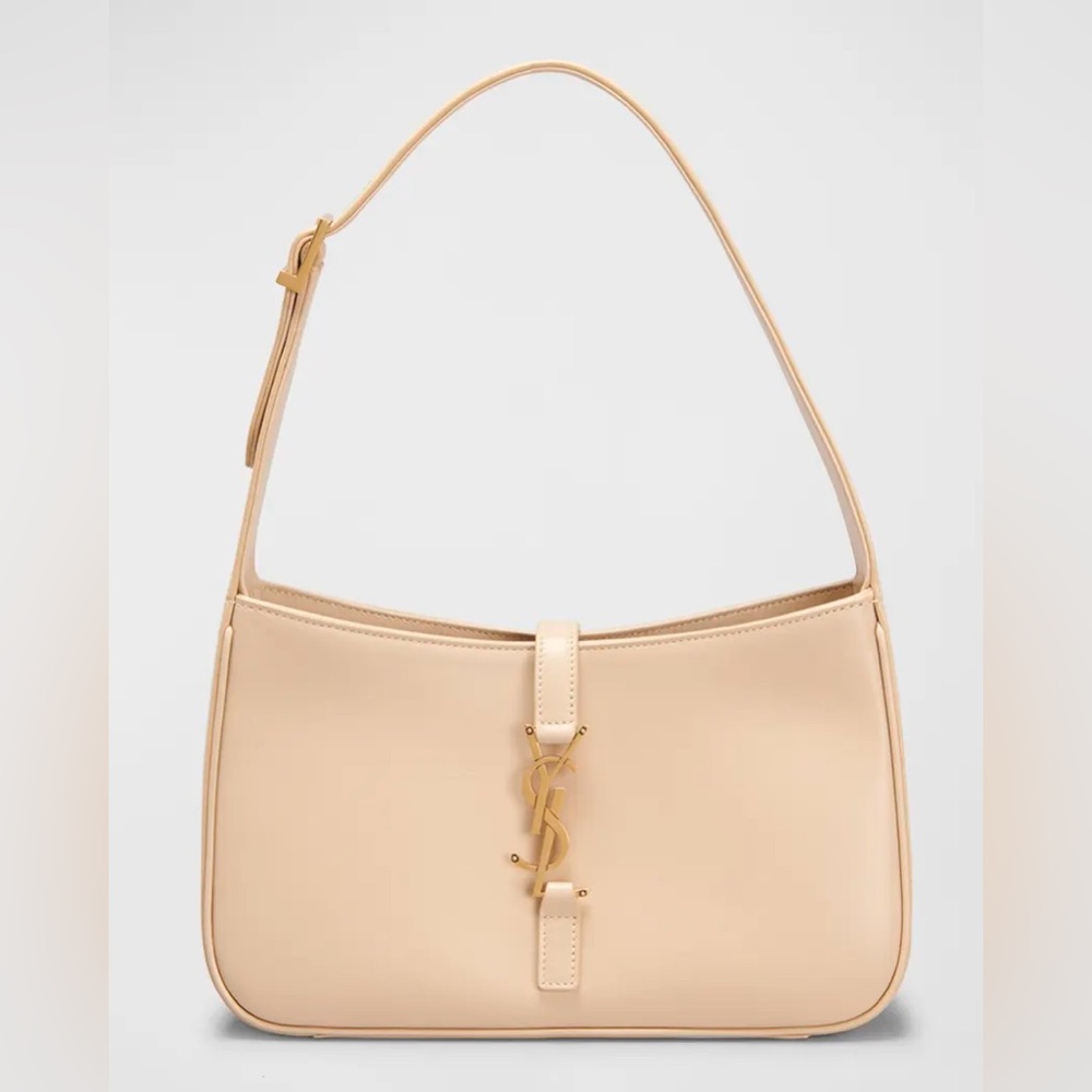 NEW Yves Saint Laurent Cream Shoulder Bag with Gold Hardware